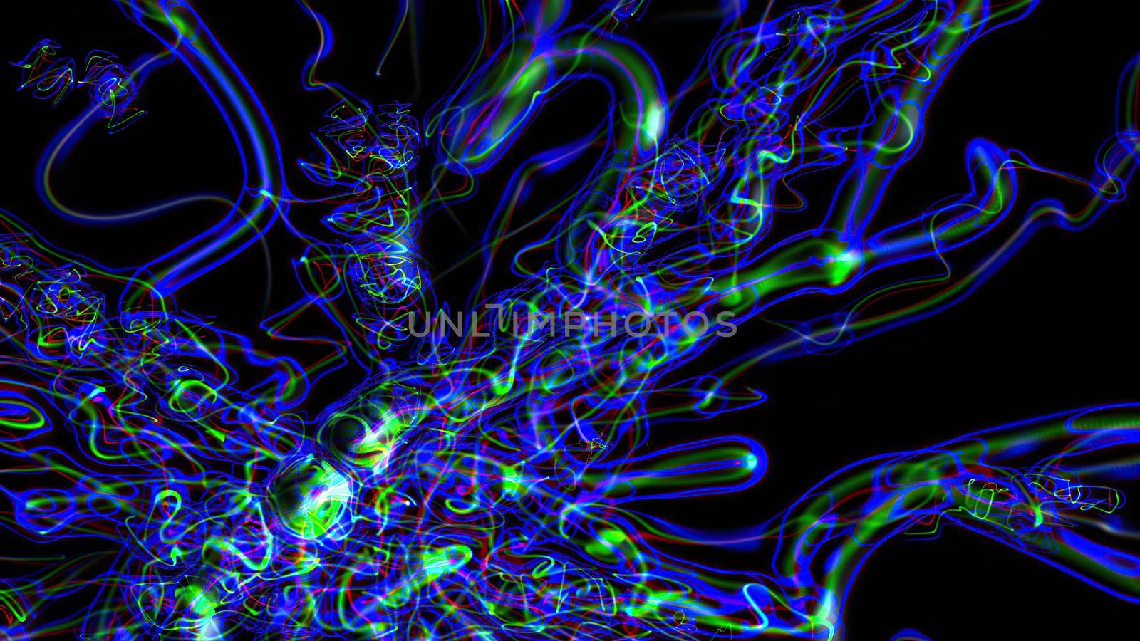 3d illustration - Abstract Psychedelic and weird  Digital Futuristic Background  by vitanovski