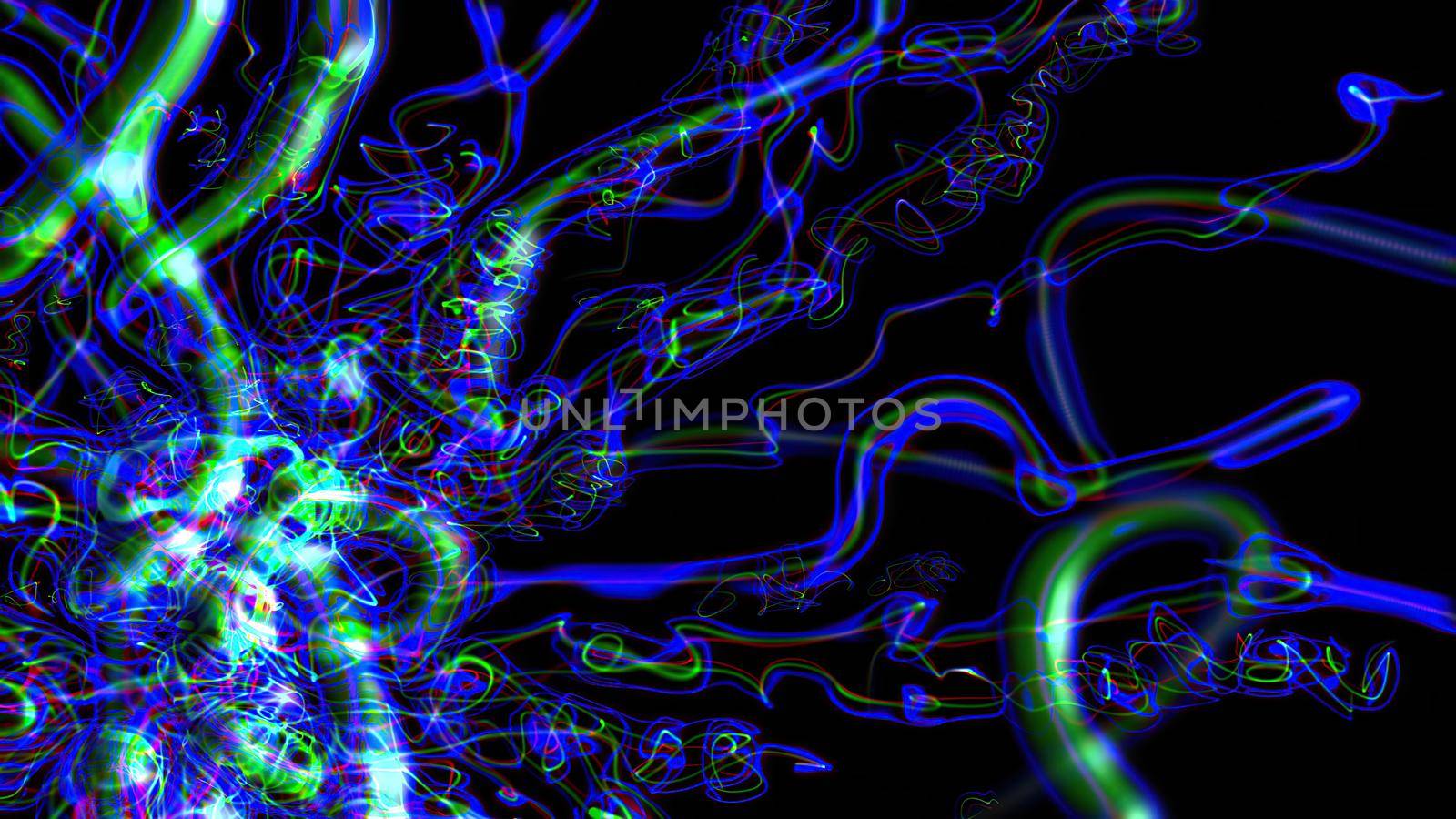 3d illustration - Abstract Psychedelic and weird  Digital Futuristic Background 
