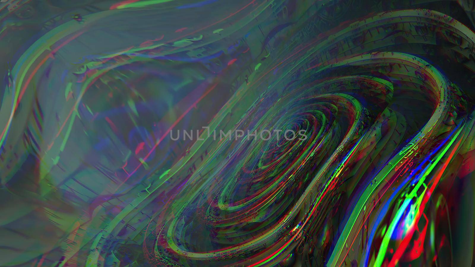 3d illustration - Abstract Psychedelic and weird  Digital Futuristic Background 