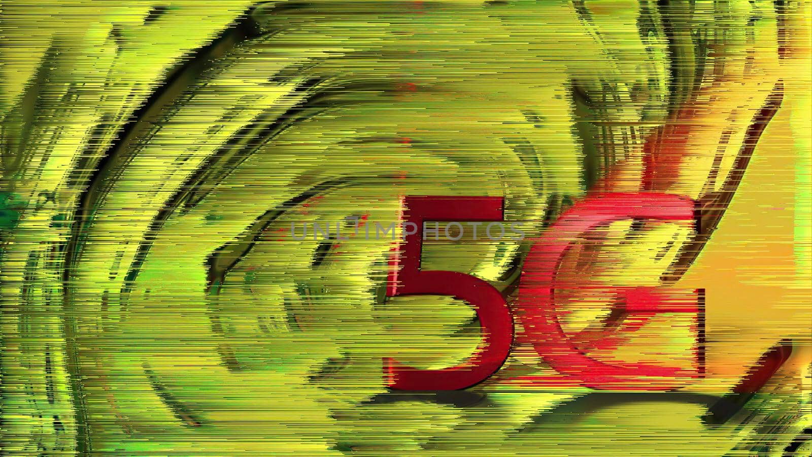 3d illustration - Abstract Screen Digital Pixel Sorting  by vitanovski