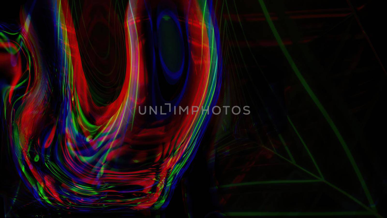 3d illustration - Abstract Psychedelic and weird  Digital Futuristic Background  by vitanovski