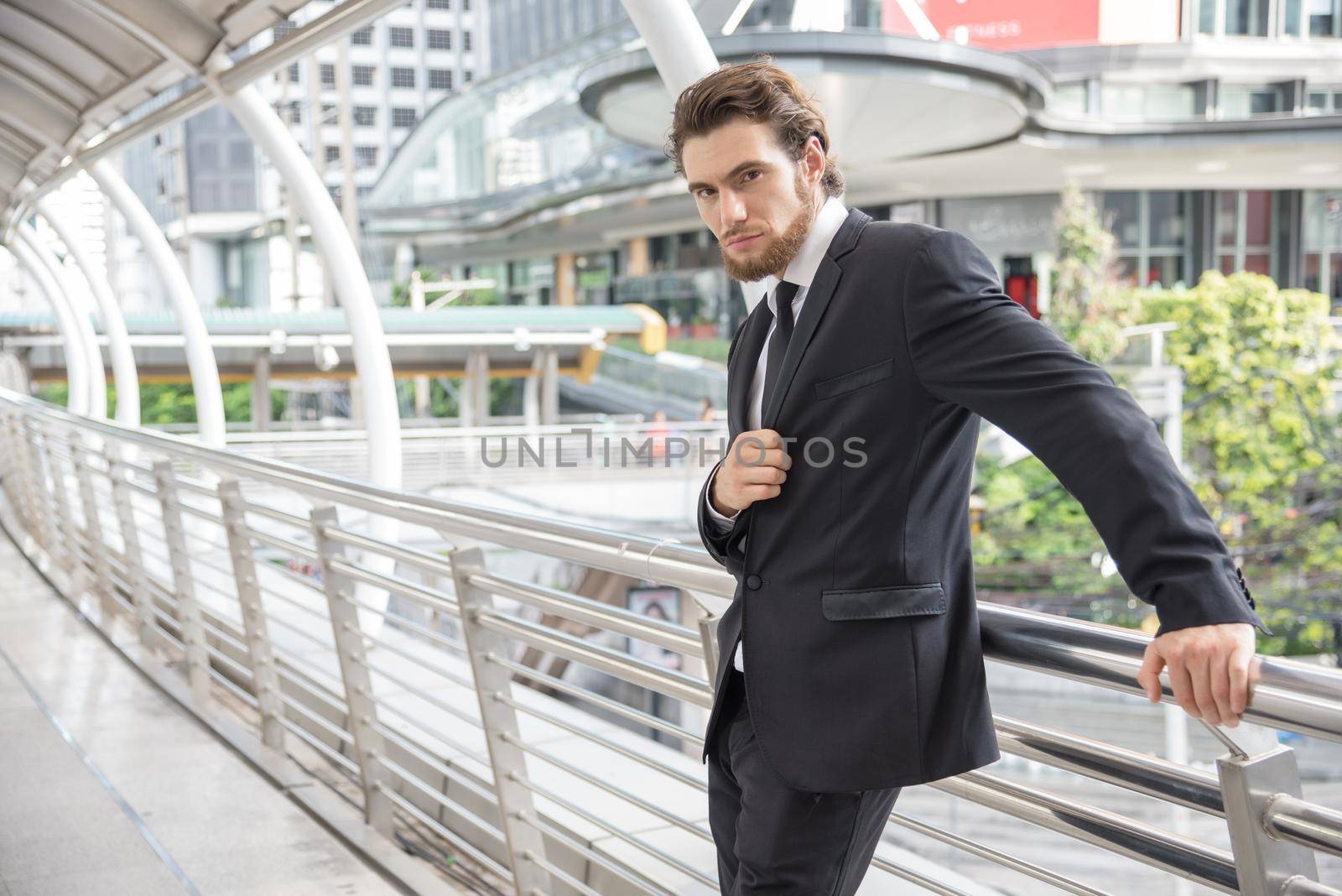 Smart Businessman posing, Portrait style photo, Business concept