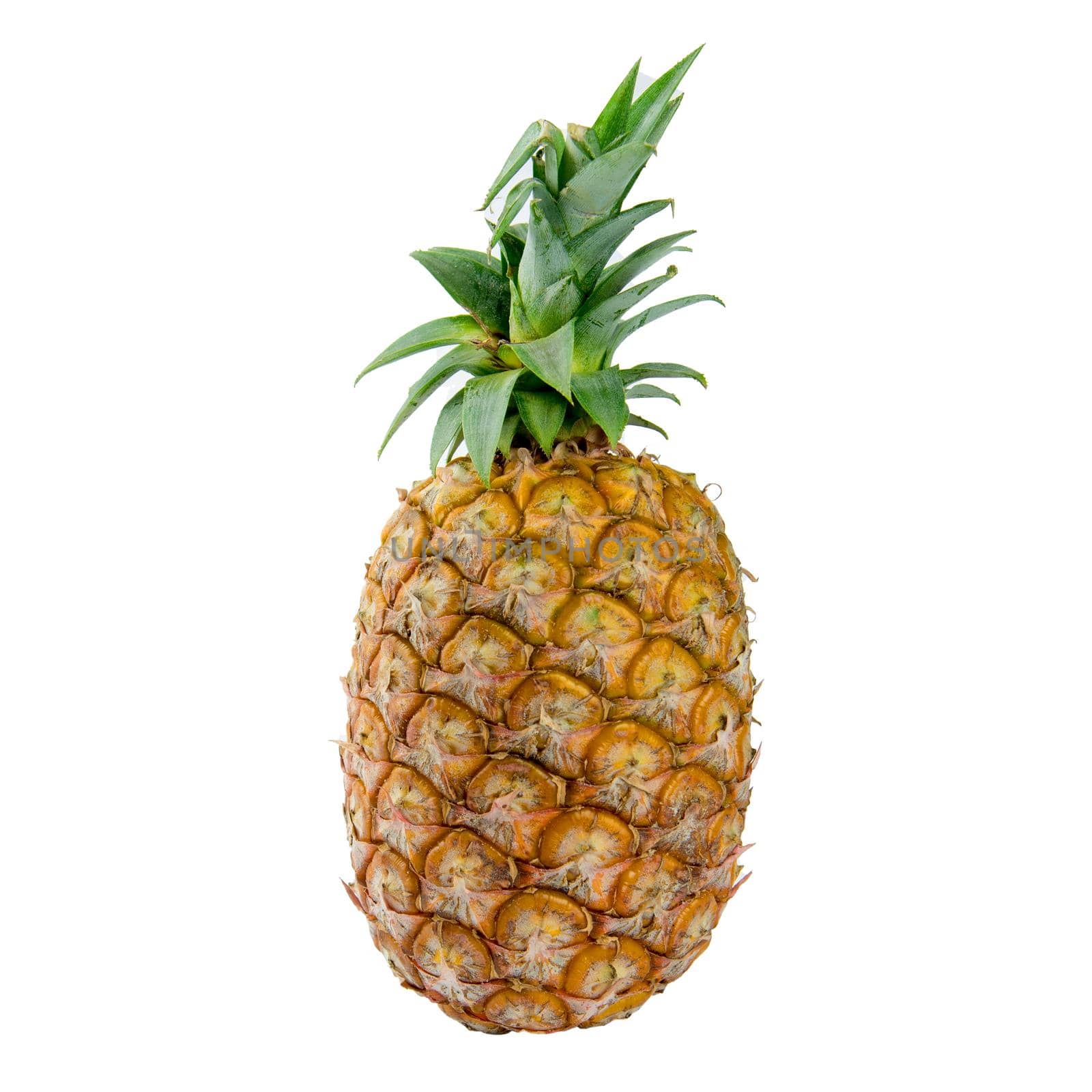 Pineapple on isolated white background. Food and vegetable concept. Clipping path use