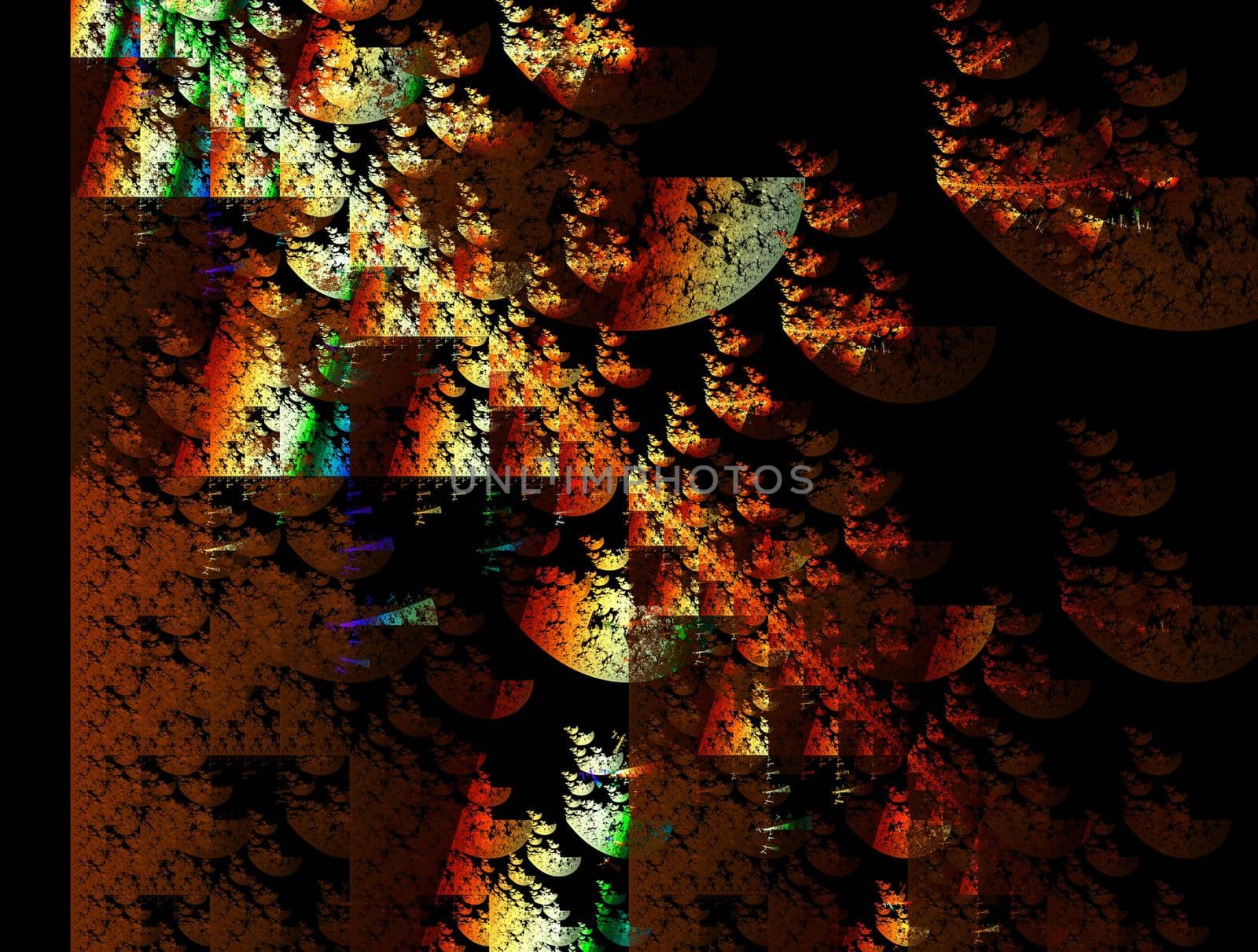 Imaginatory lush fractal texture image abstract background