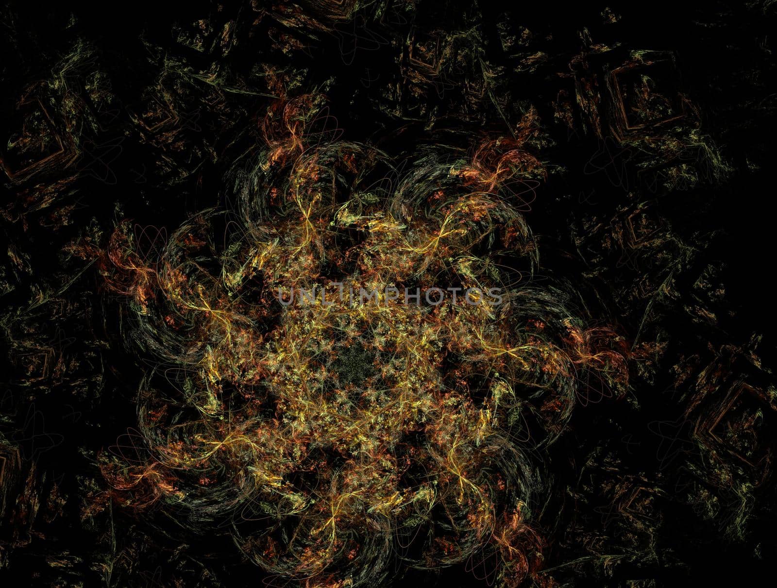 Imaginatory lush fractal texture image abstract background