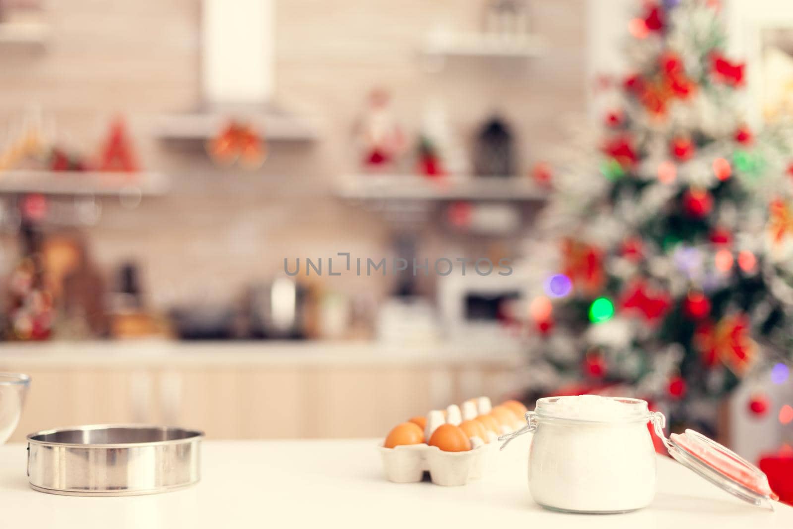 Ingredients for preparation of delicious cookies on table by DCStudio