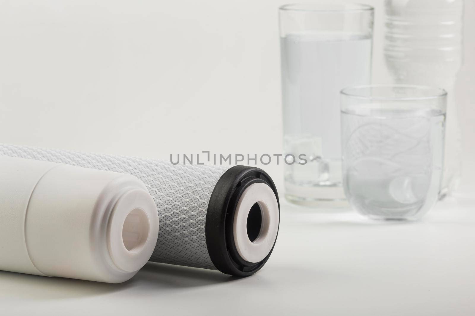water filters glasses water ice. High resolution photo