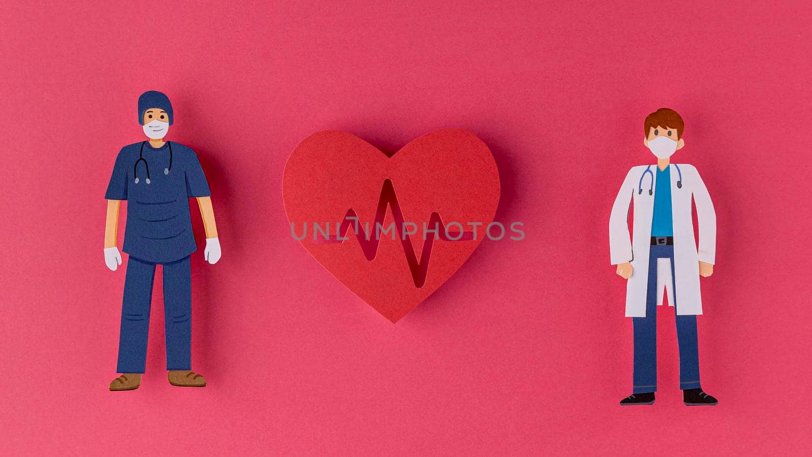 doctors hearth made out paper. High resolution photo
