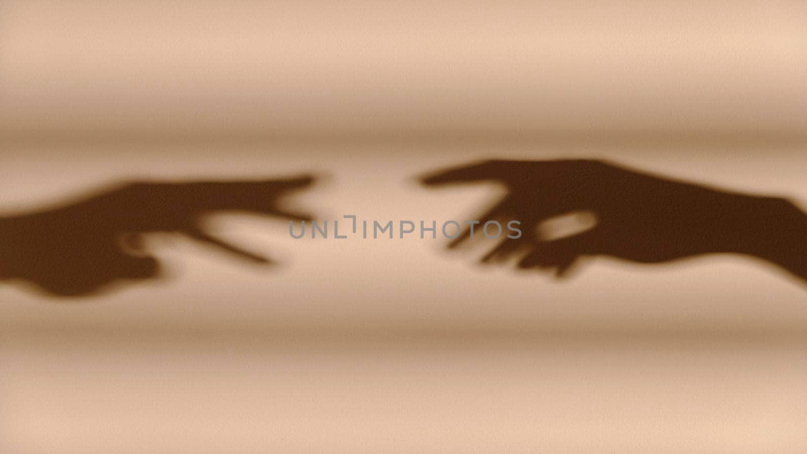 shadows hands white wall. High resolution photo