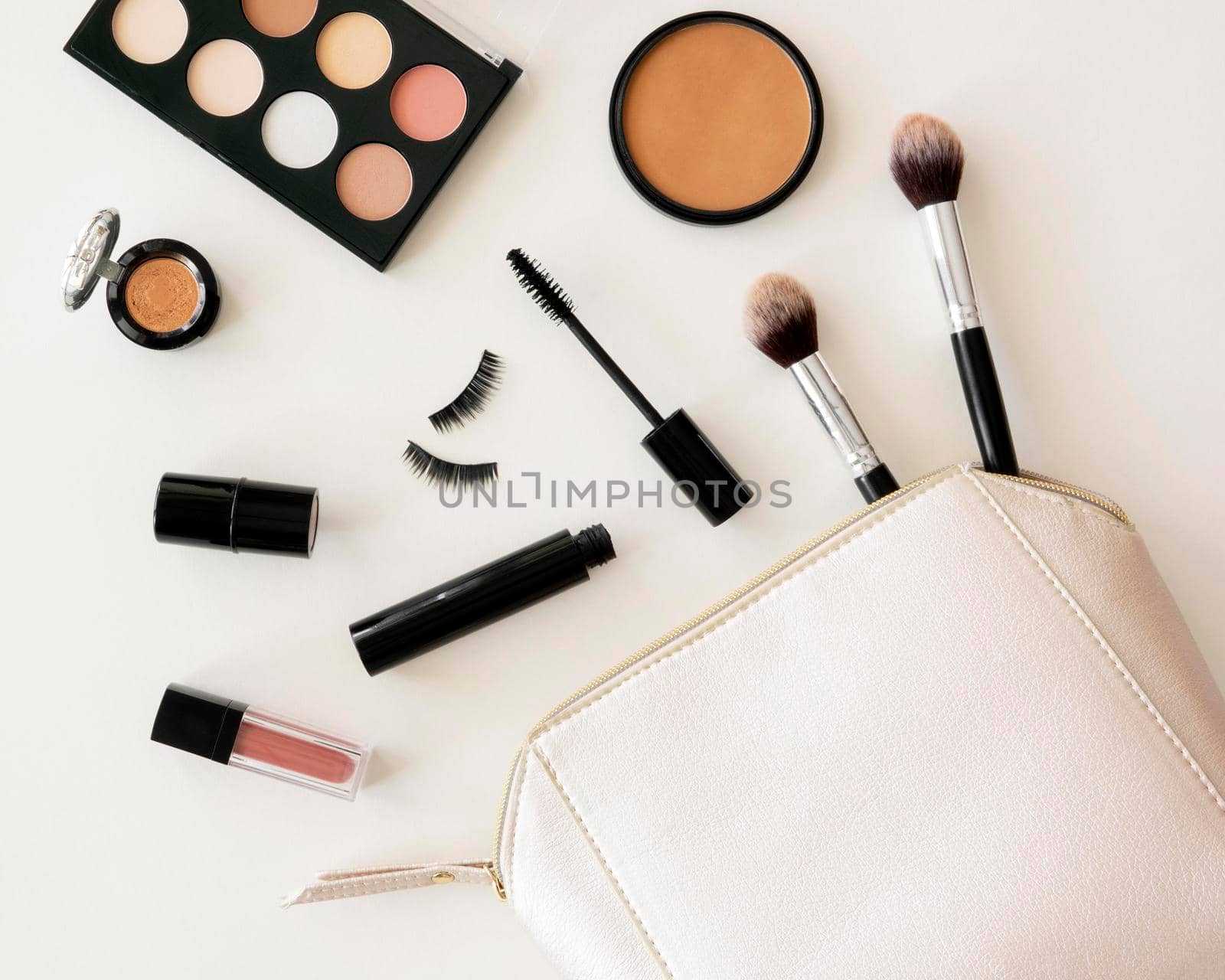 beauty cosmetics pack bag. High resolution photo