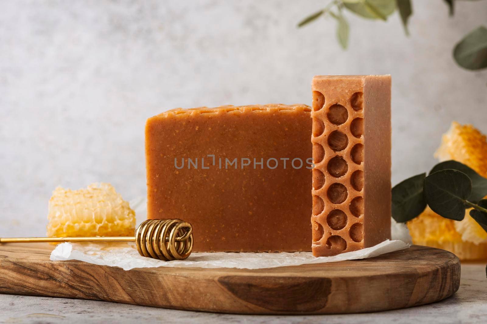 soap honey comb arrangement. High resolution photo