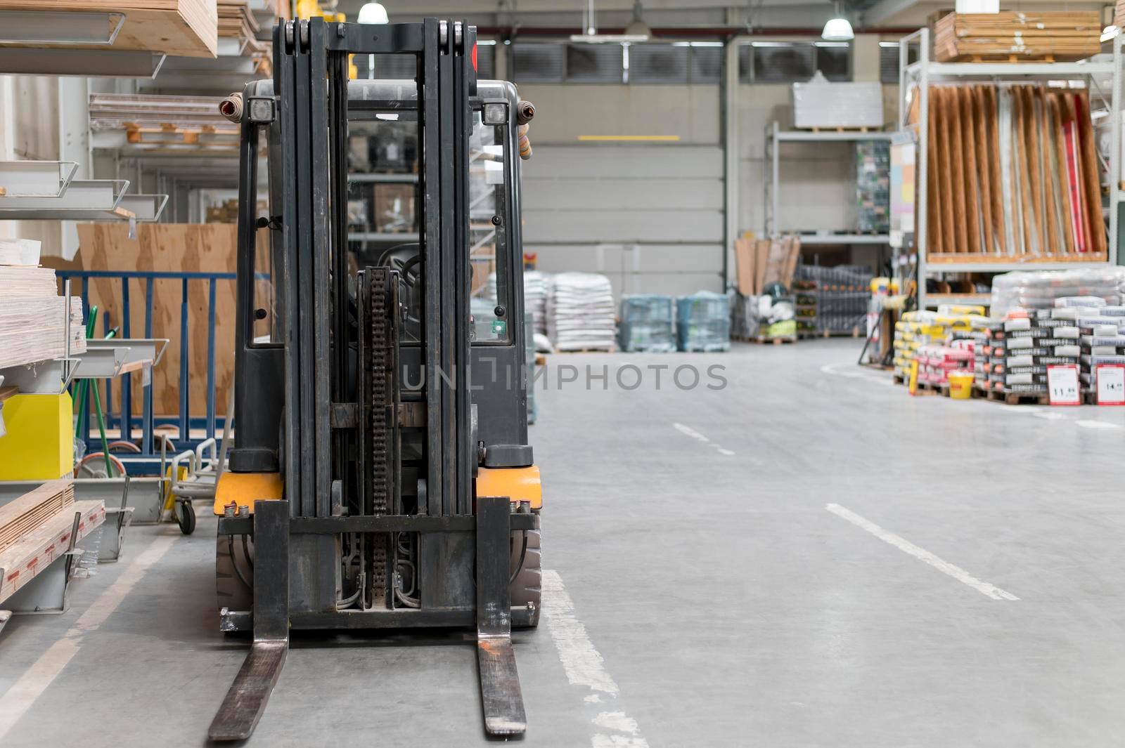 logistic center forklift. High resolution photo