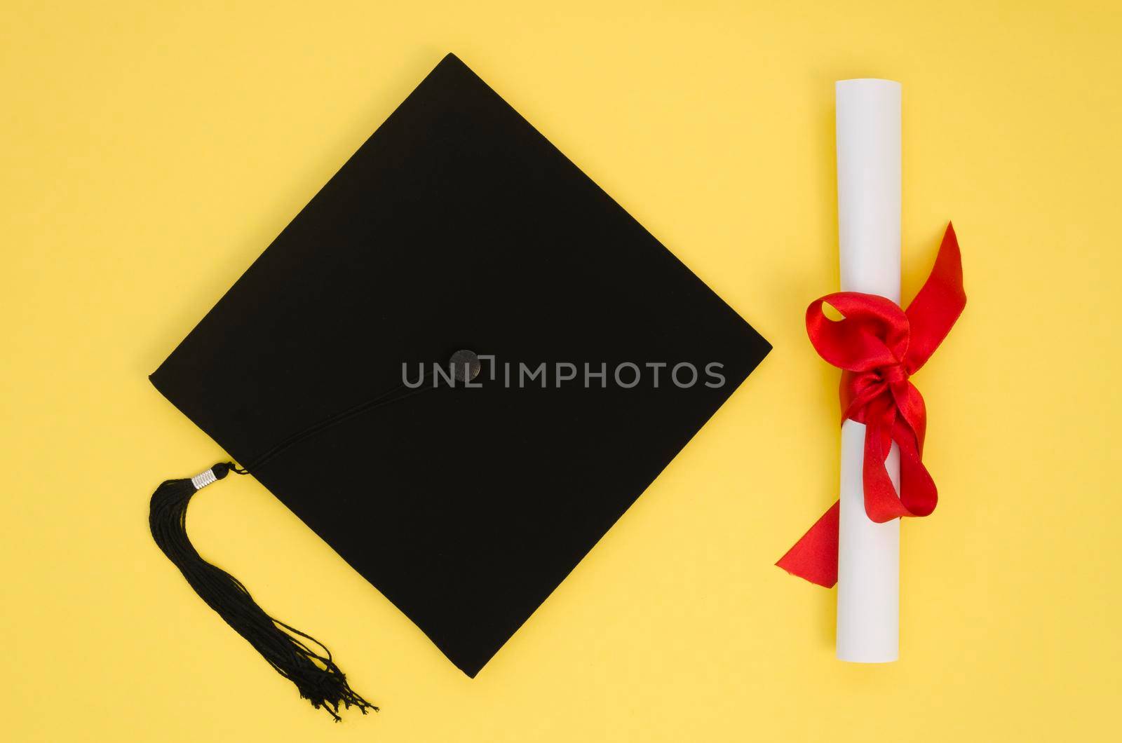 flat lay festive graduation arrangement. High resolution photo