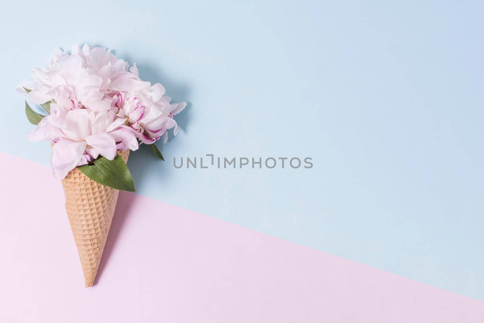abstract ice cream cone bouquet flowers. High resolution photo