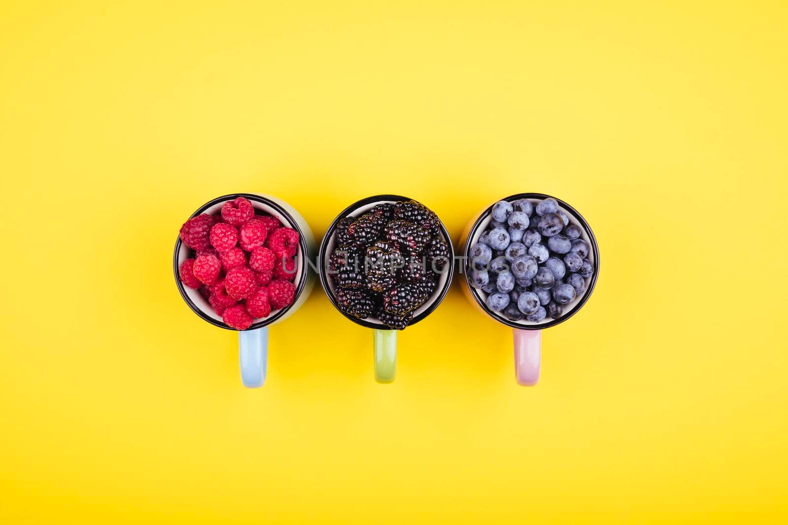 cute assortment forest fruit top view. High resolution photo