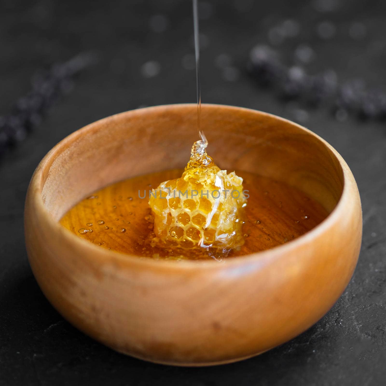 delicious honeycomb wooden bowl. High quality photo by Zahard