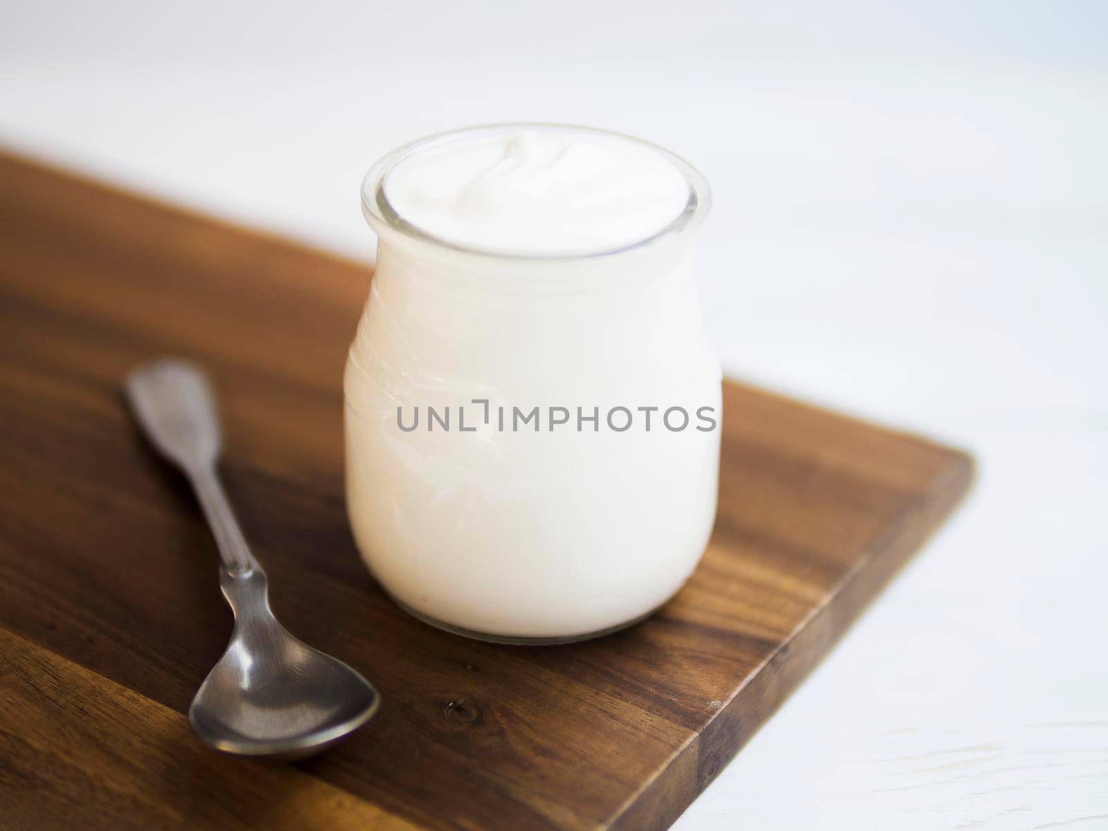 delicious natural yogurt container. High resolution photo