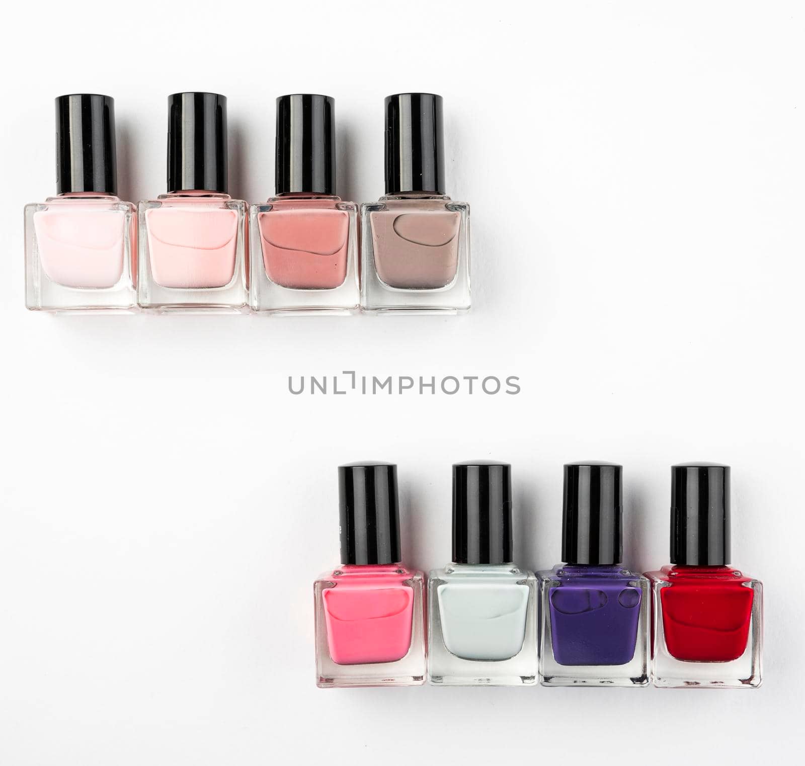 lovely nail varnish flat lay. High resolution photo