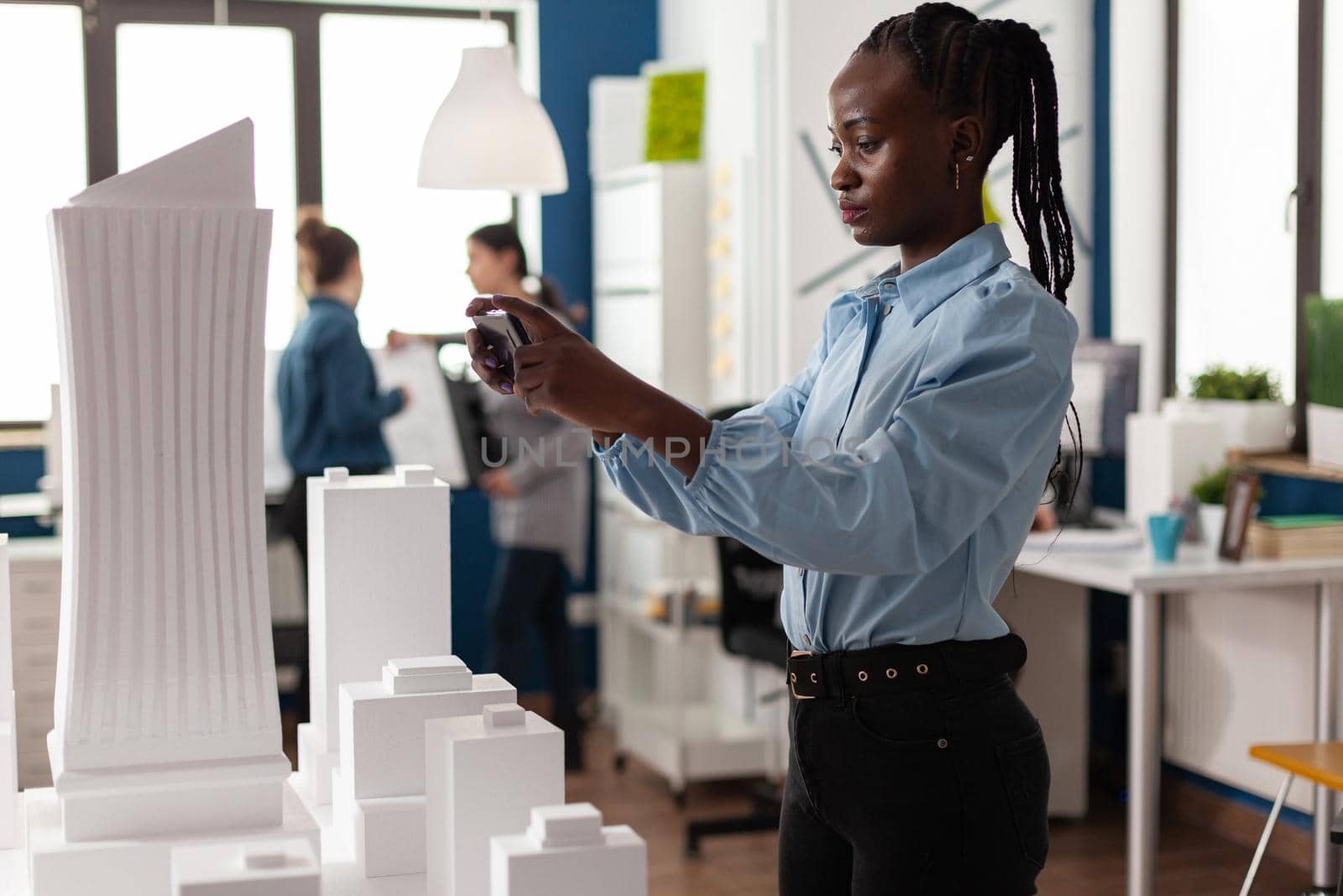 African american woman as professional architect by DCStudio