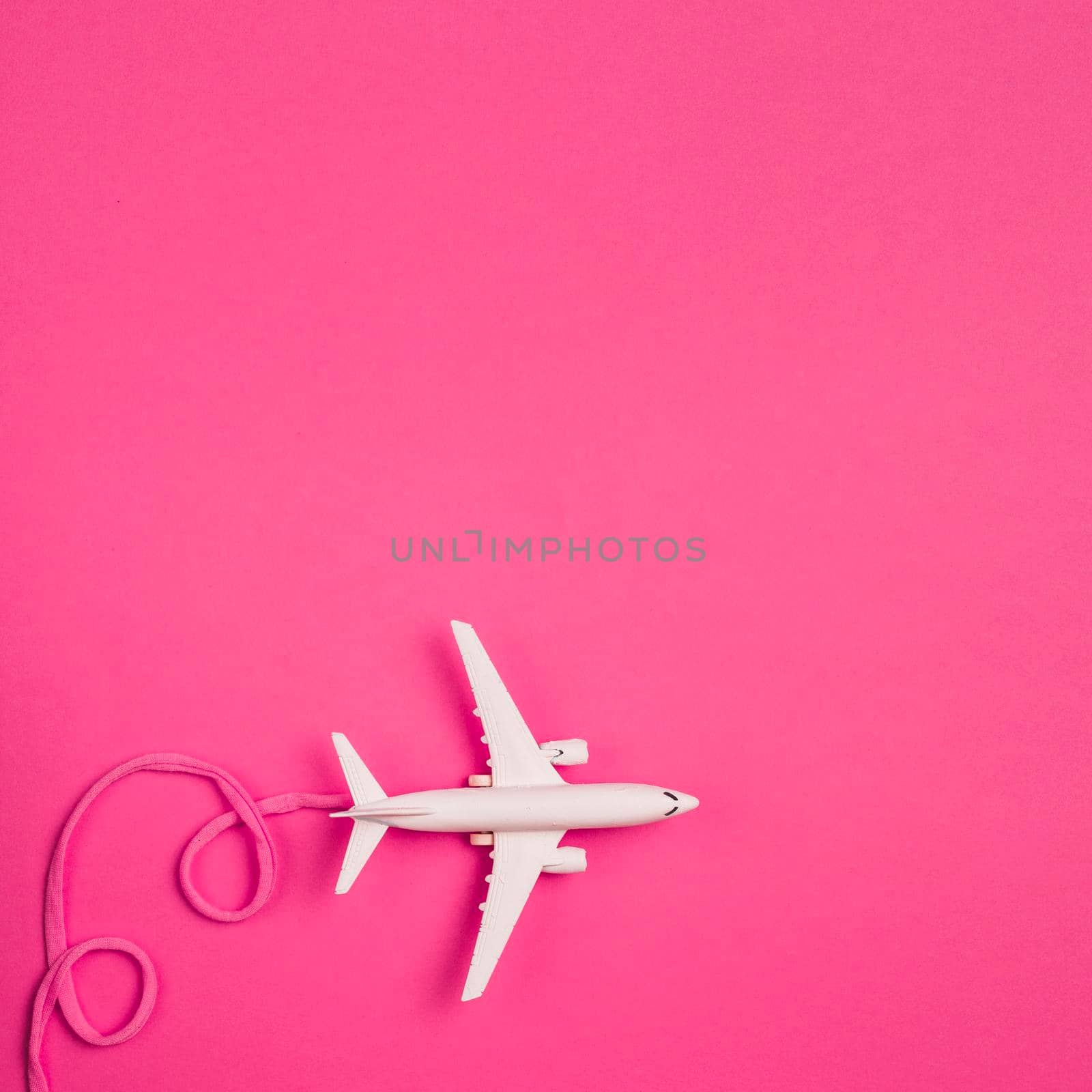 toy plane with pink lace. High resolution photo