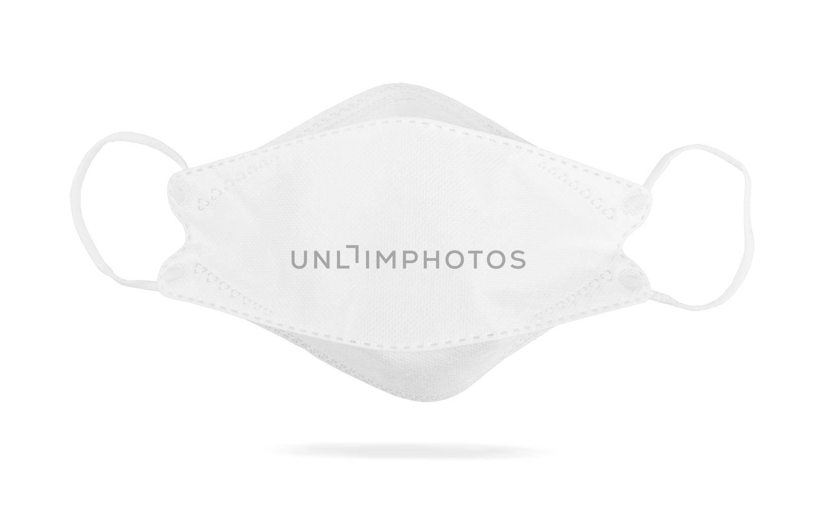Medical protective mask on white background, Equipment protection Coronavirus, Save clipping path.