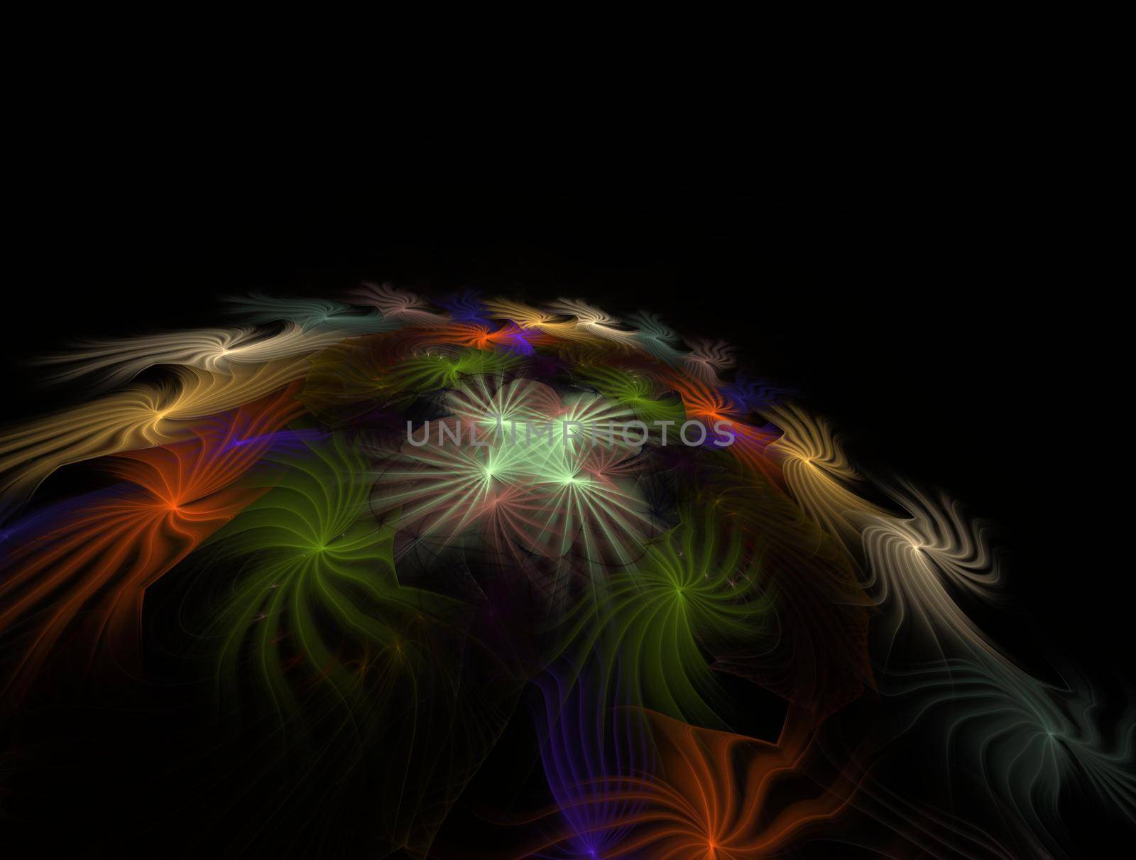 Imaginatory lush fractal texture image abstract background