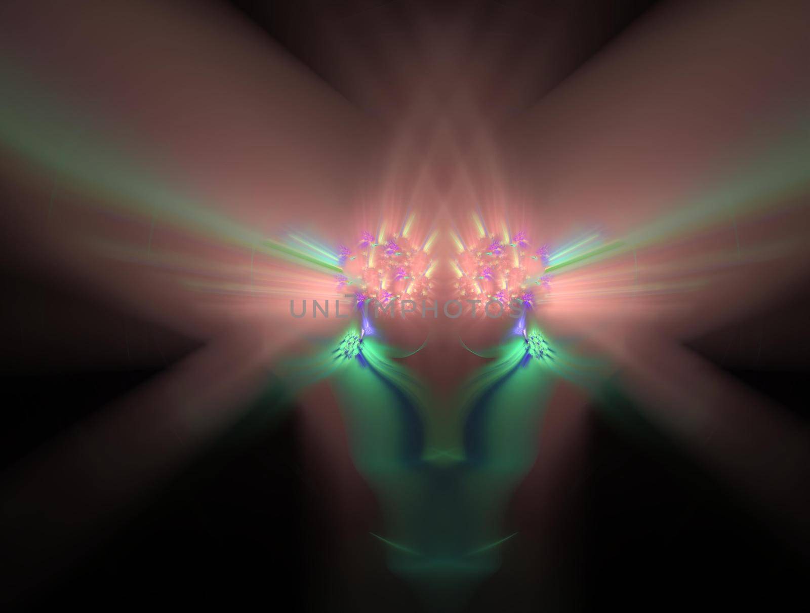 Imaginatory lush fractal texture image abstract background