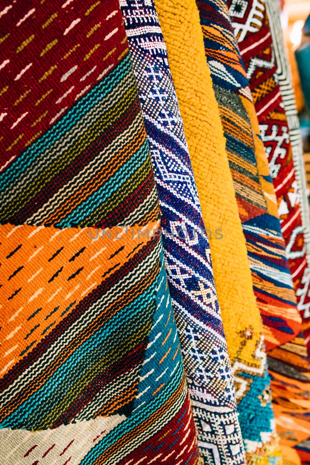 carpets market morocco. High resolution photo
