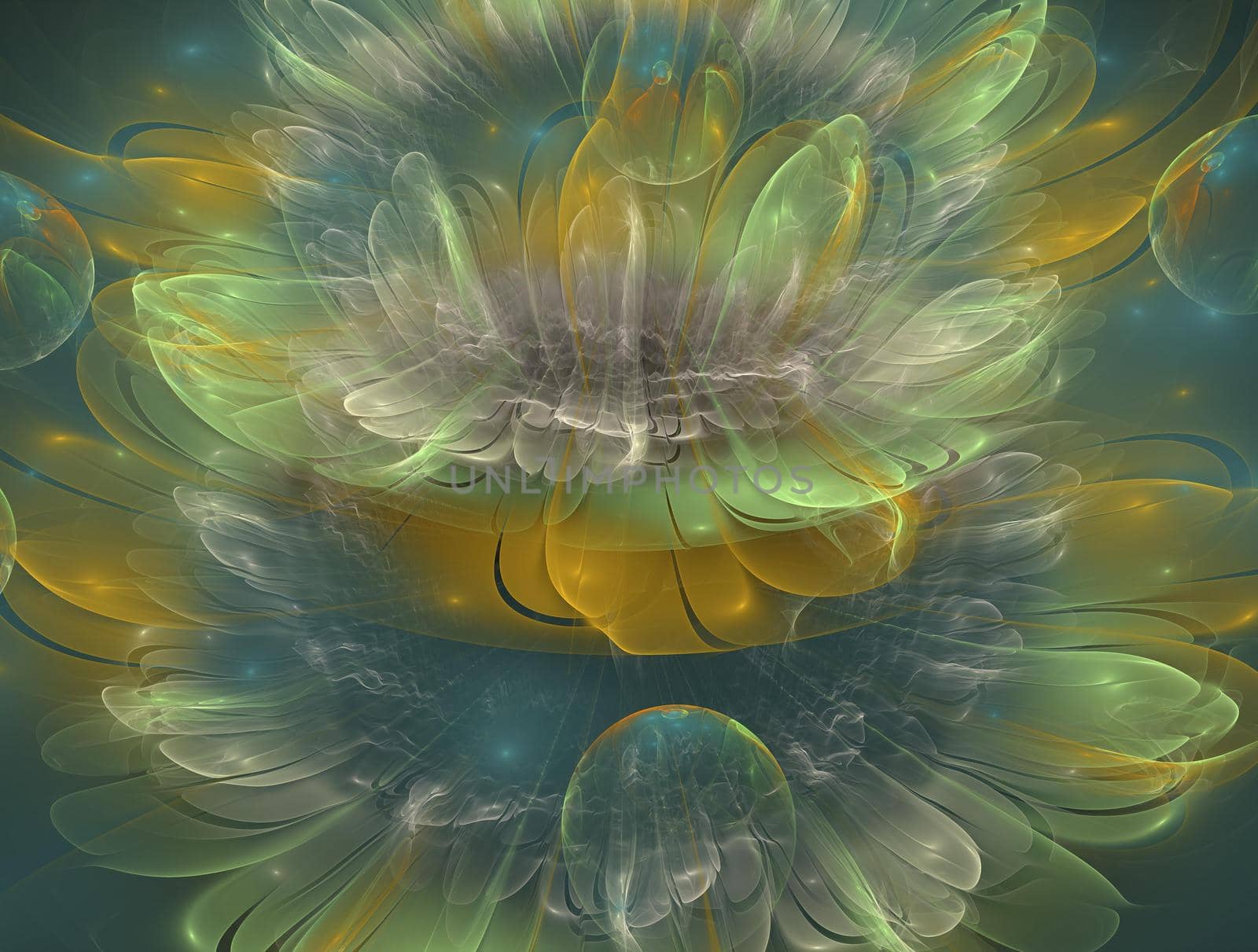 Imaginatory lush fractal texture image abstract background