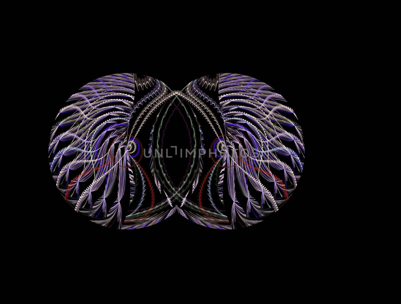Imaginatory lush fractal texture image abstract background