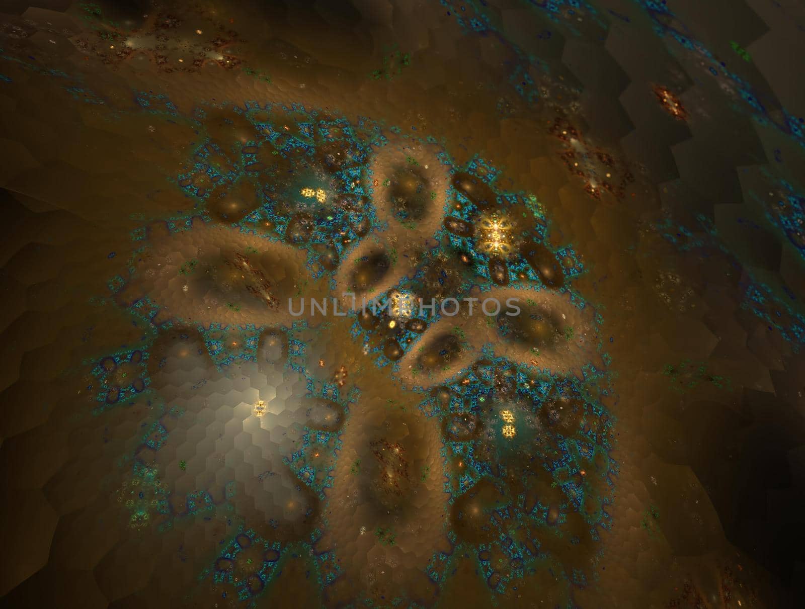 Imaginatory lush fractal texture image abstract background