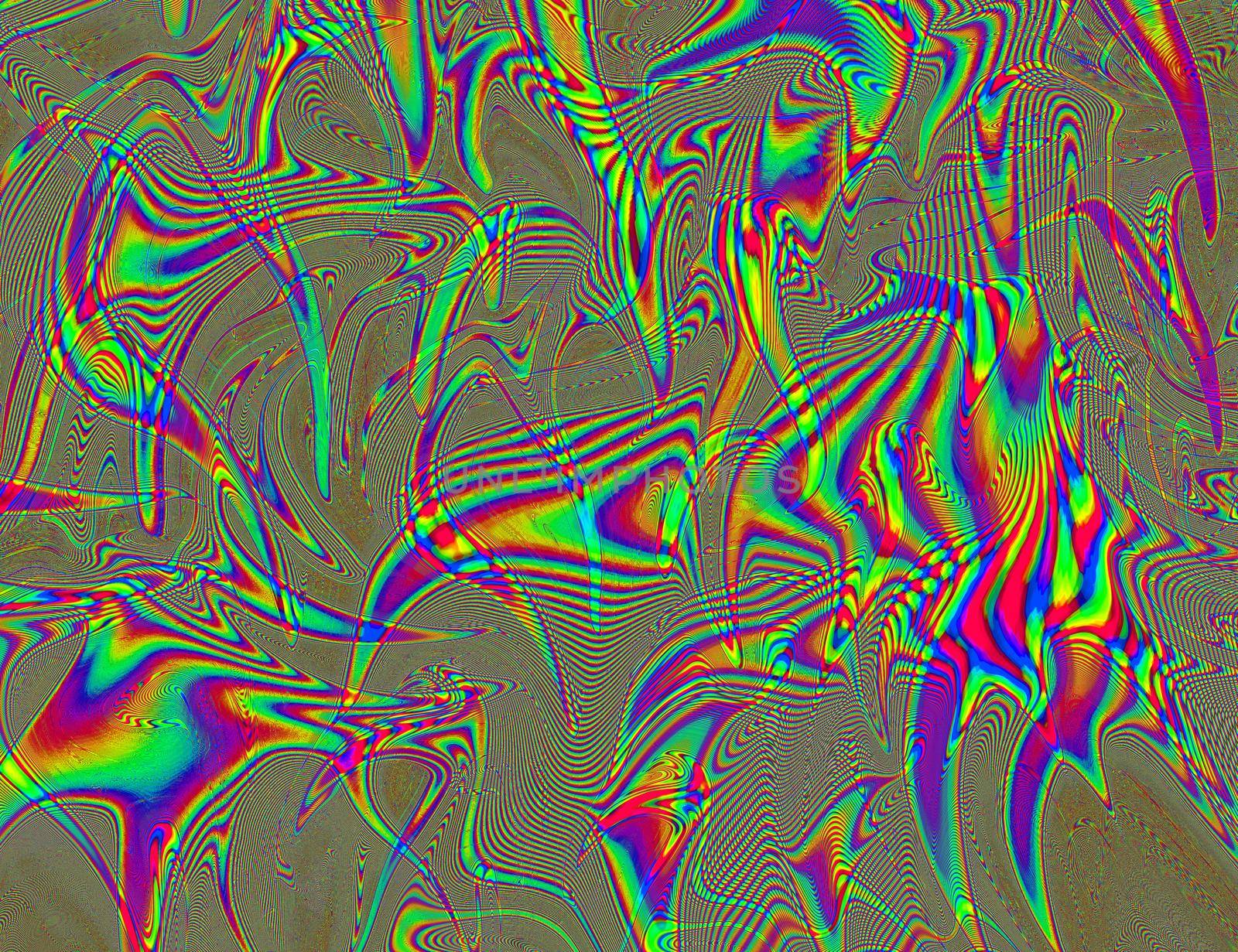 Trippy Psychedelic Rainbow Background Glitch LSD Colorful Wallpaper. 60s Abstract Hypnotic Illusion. Hippie Retro Texture. hallucinations.