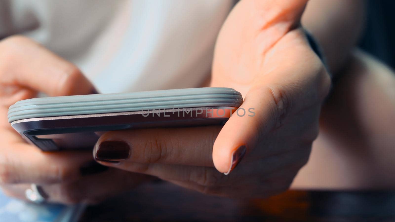 Close up image of Woman Using a Smart Phone