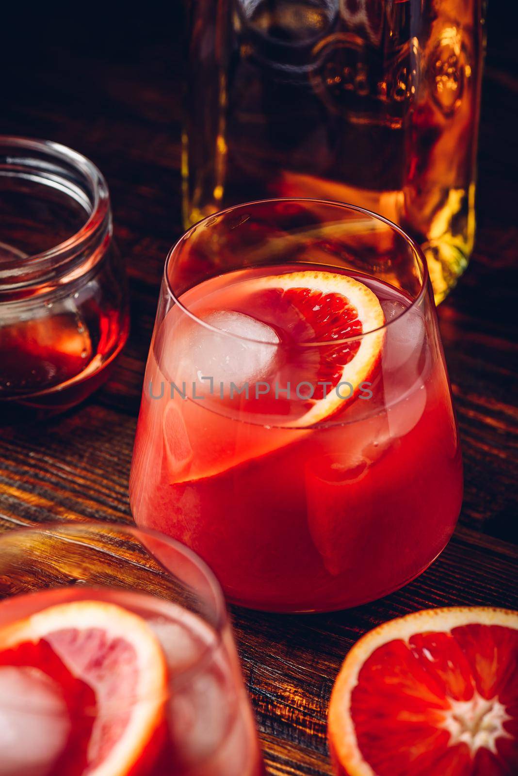 Whiskey sour cocktail with blood orange juice by Seva_blsv