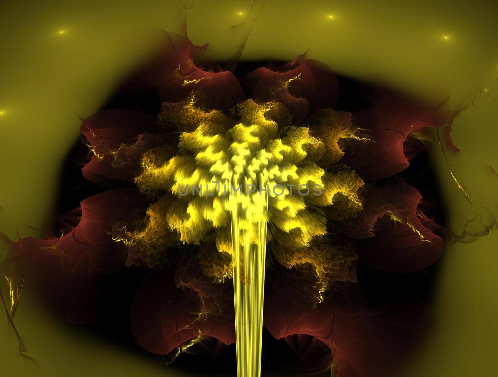 Imaginatory lush fractal texture image abstract background