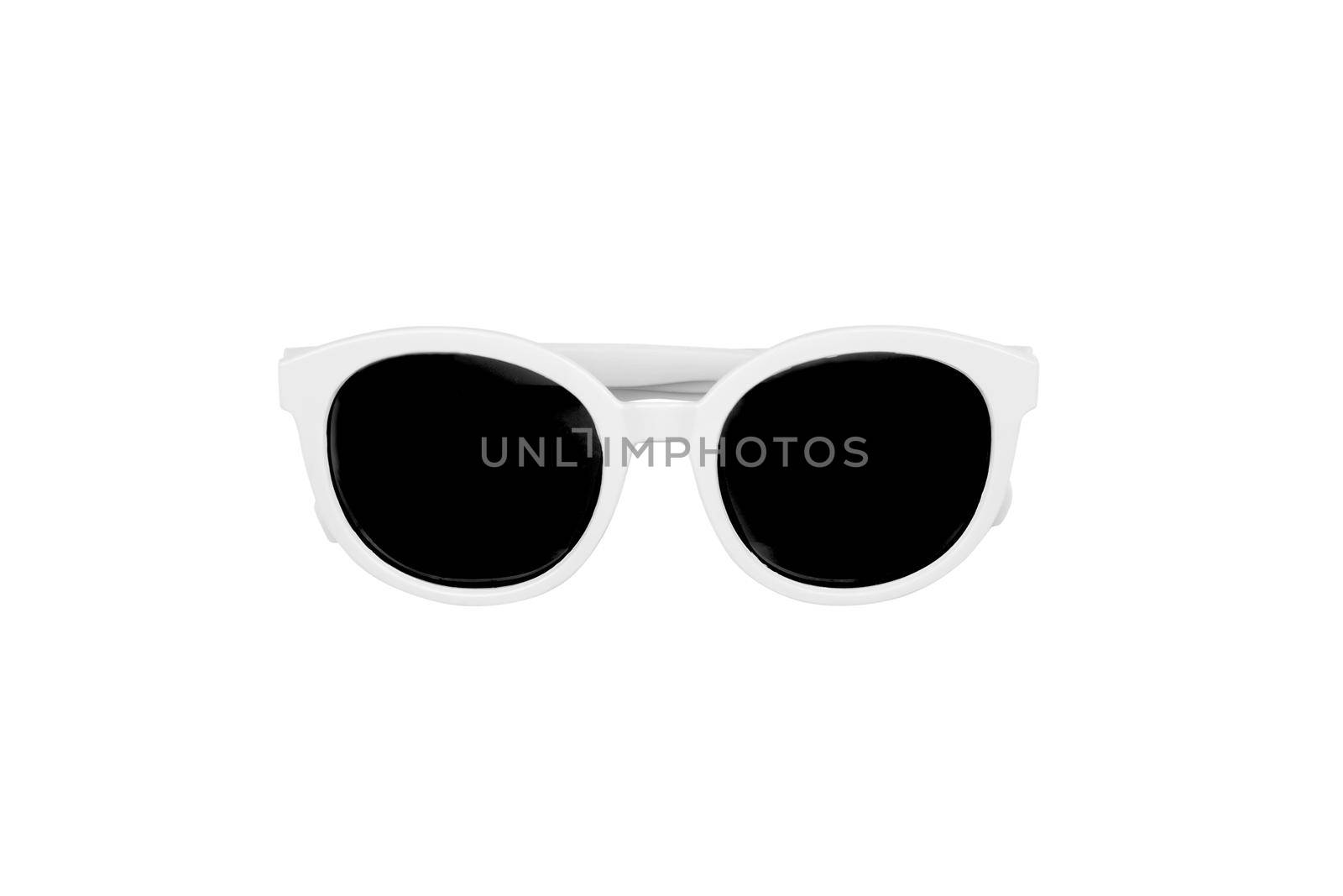 Modern sunglasses isolated on white background, eyeglass fashion product, modern glasses. by nnudoo