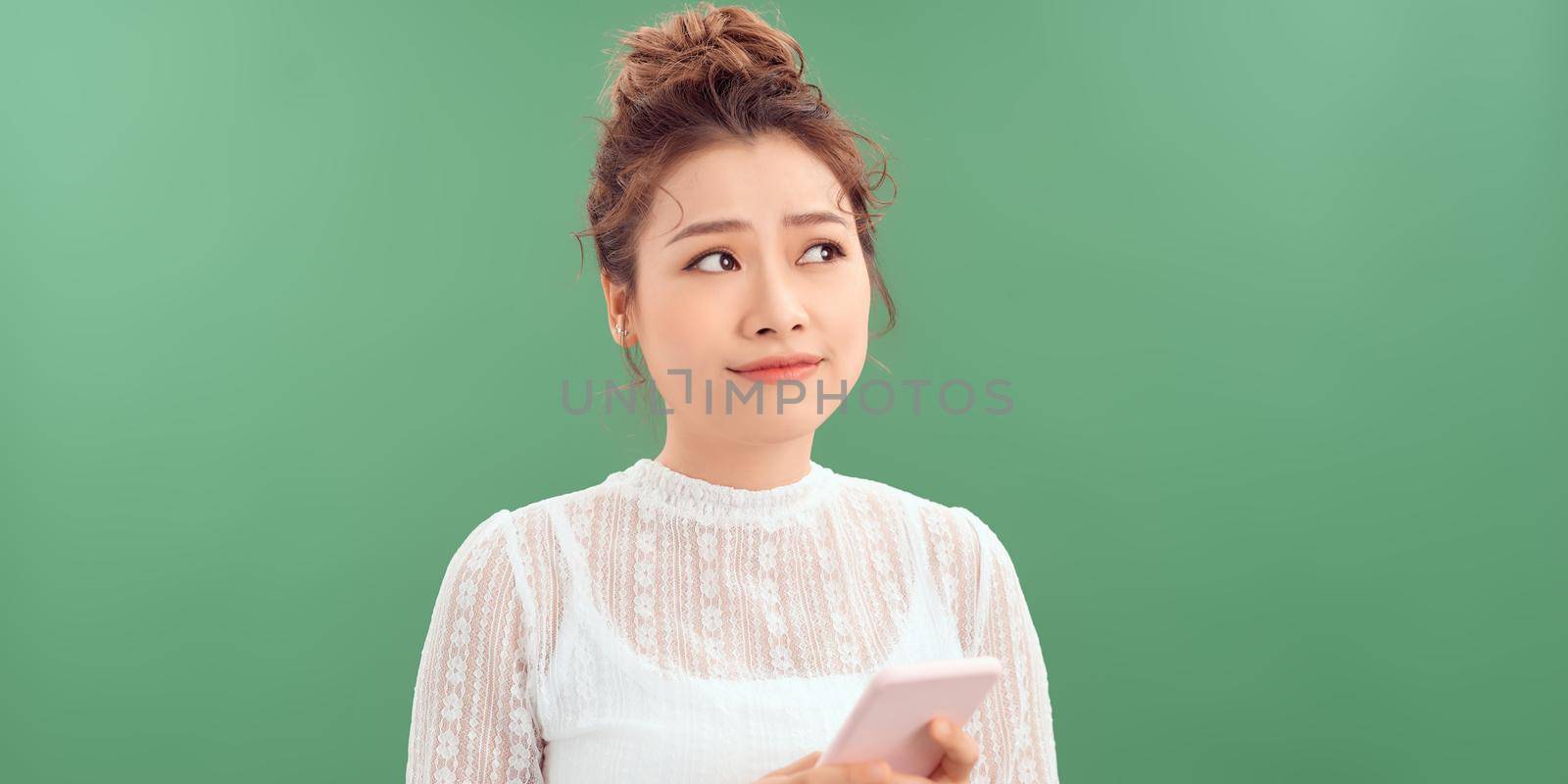 woman with phone smile electronics emotions life style technology device