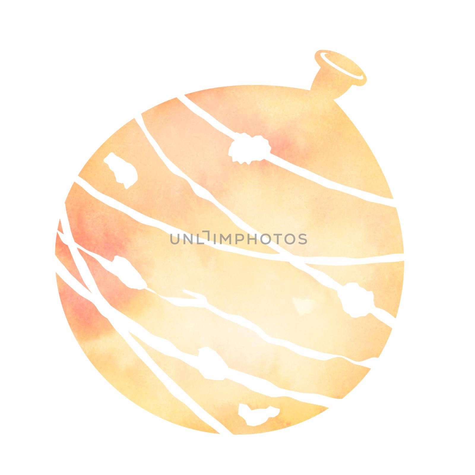 Summer motif watercolor painting illustration for summer greeting card etc. | water balloon