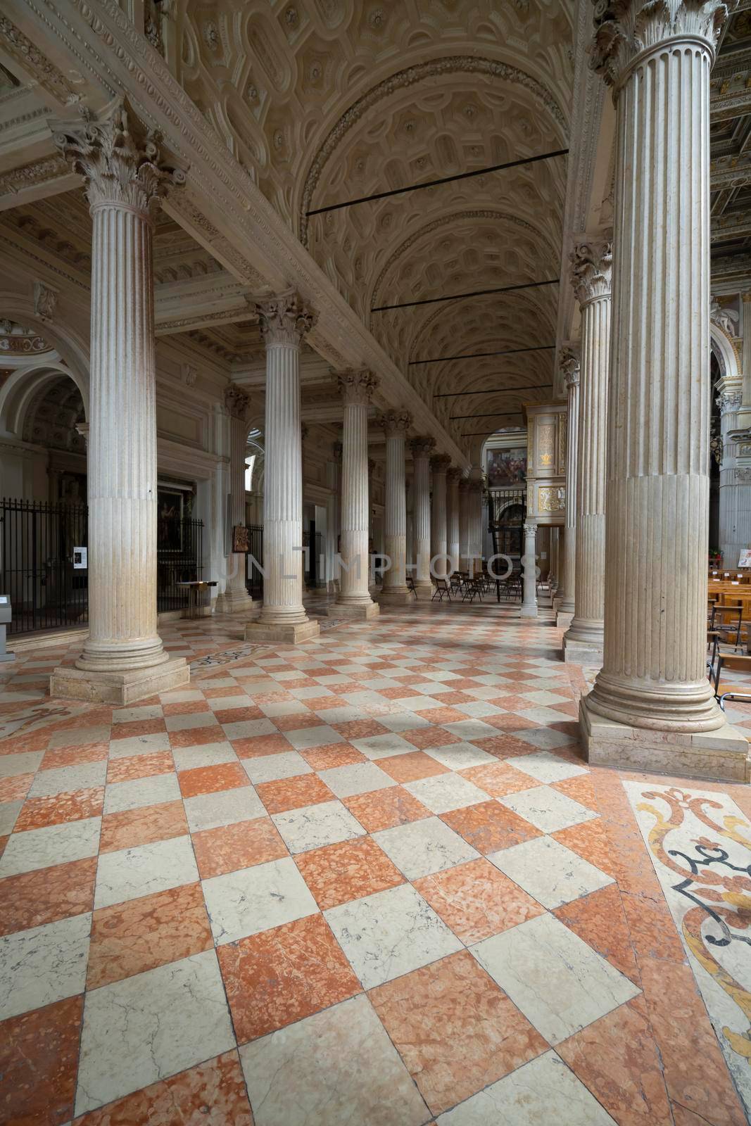 Mantua, Italy. July 13, 2021. Interior view of the St. Peter's Cathedral in the city center