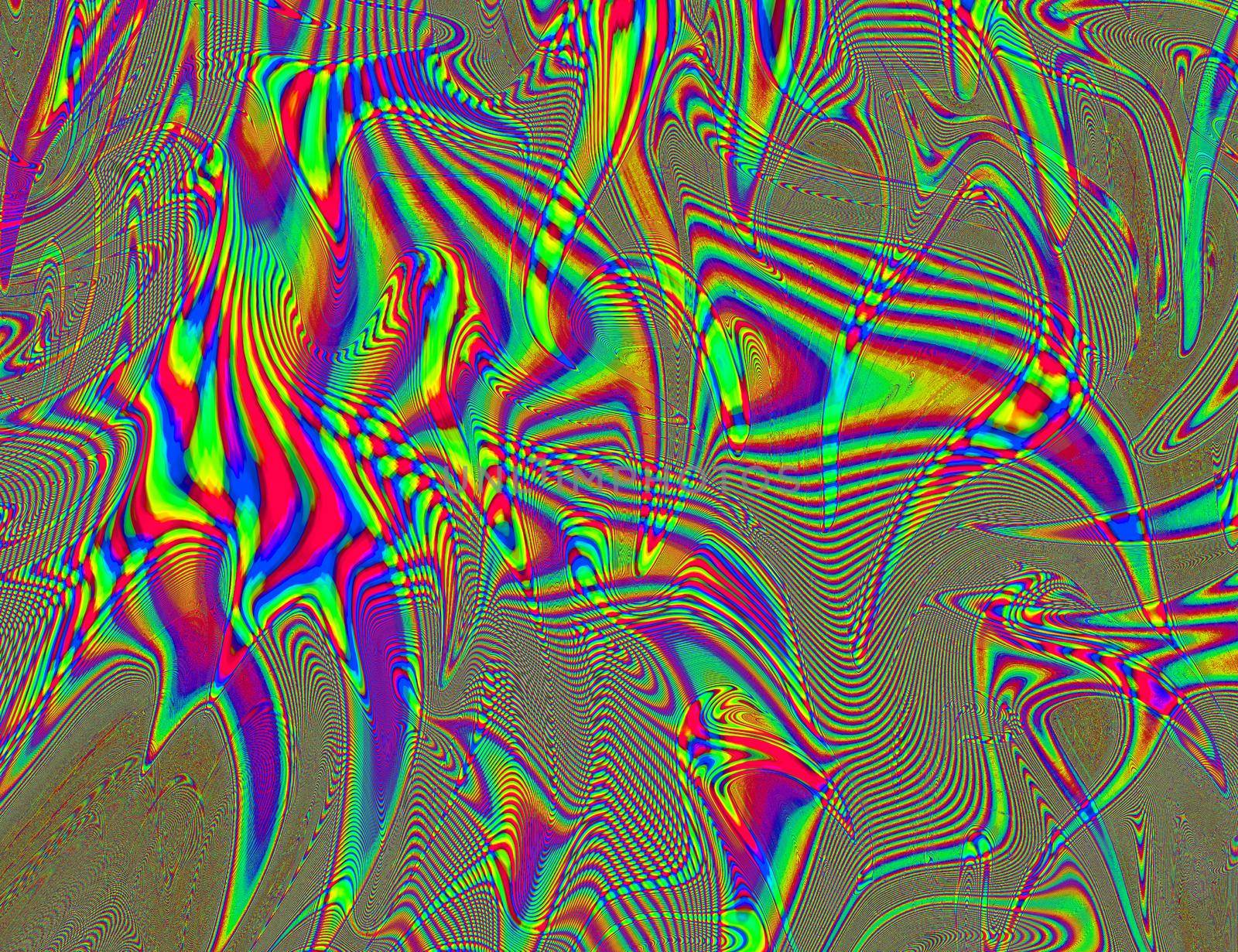 Trippy Psychedelic Rainbow Background Glitch LSD Colorful Wallpaper. 60s Abstract Hypnotic Illusion. Hippie Retro Texture. hallucinations by DesignAB
