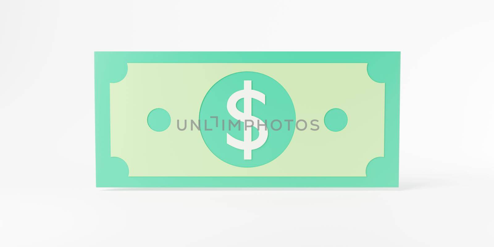 Dollar currency banknote green, cash money bills icon by Sorapop