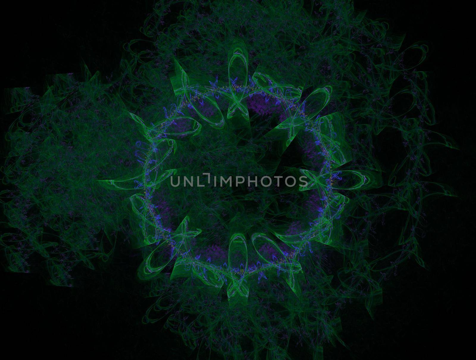 Imaginatory lush fractal texture image abstract background