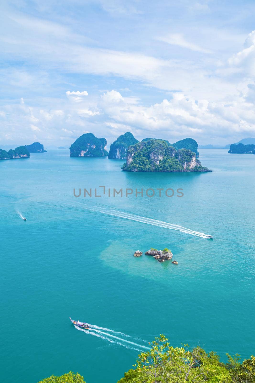 Koh Hong island view point to Beautiful scenery view 360 degree at Krabi province, Thailand.