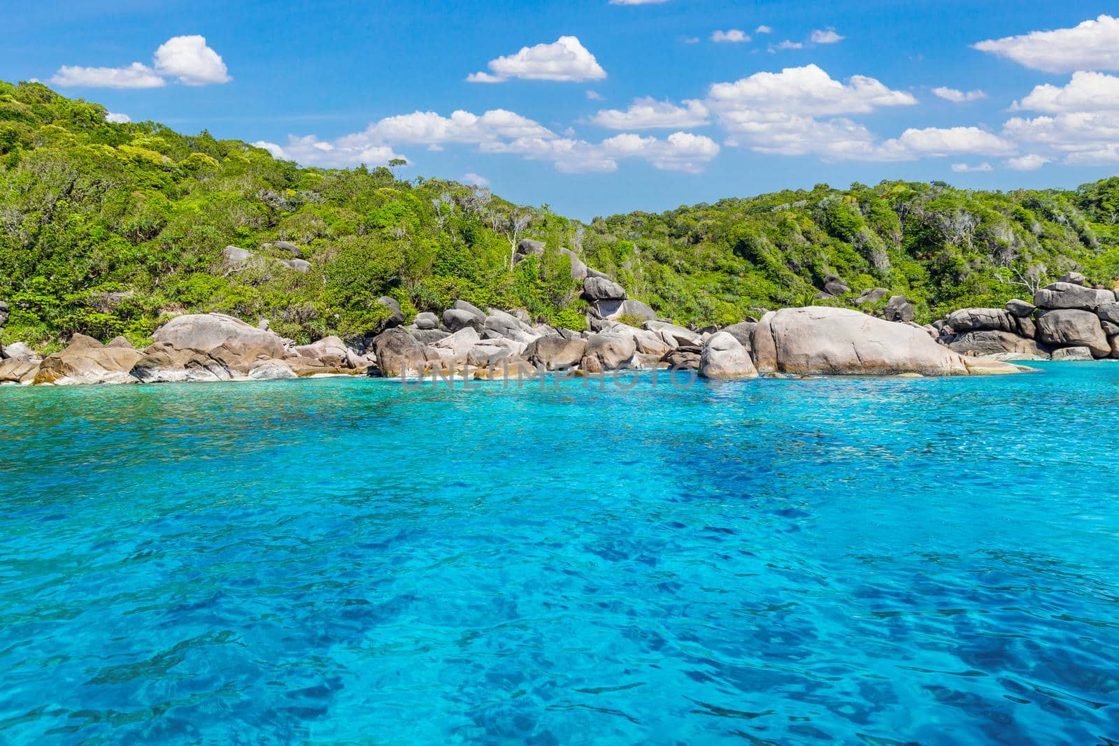 Turquoise water of Andaman Sea at Similan Islands, Khao Lak, Phang-Nga, Thailand,