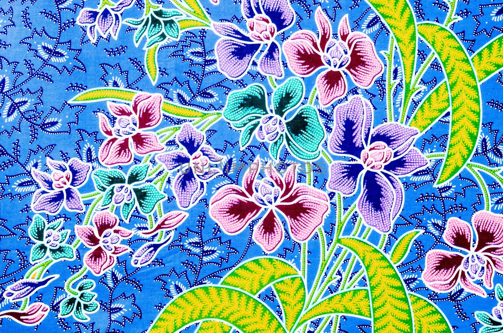 Traditional batik sarong pattern background.