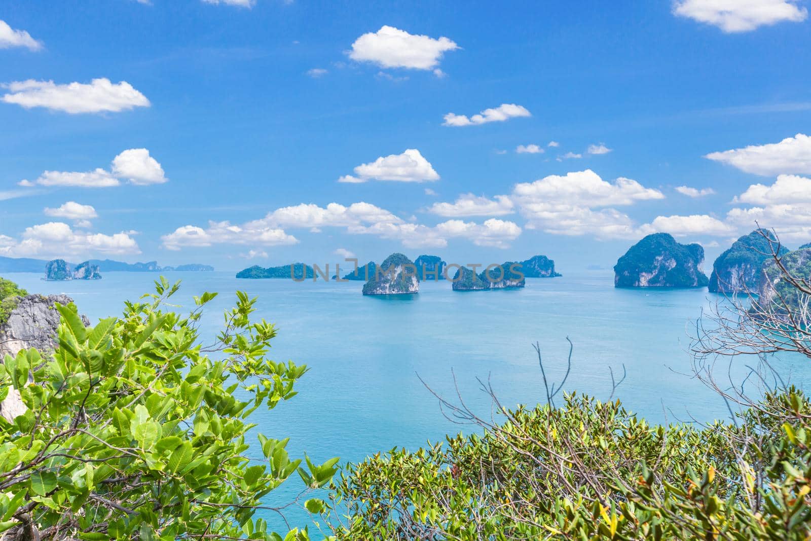 Koh Hong island view point to Beautiful scenery view 360 degree at Krabi province, Thailand.