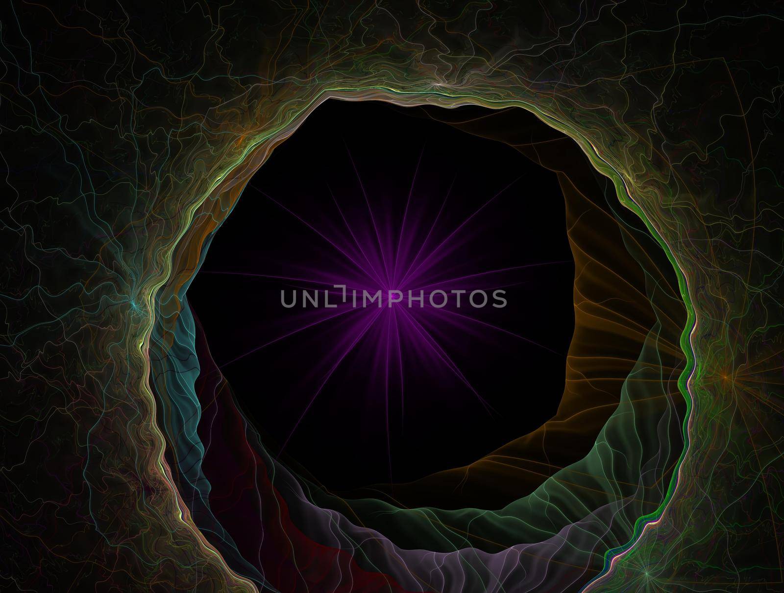 Imaginatory lush fractal texture image abstract background