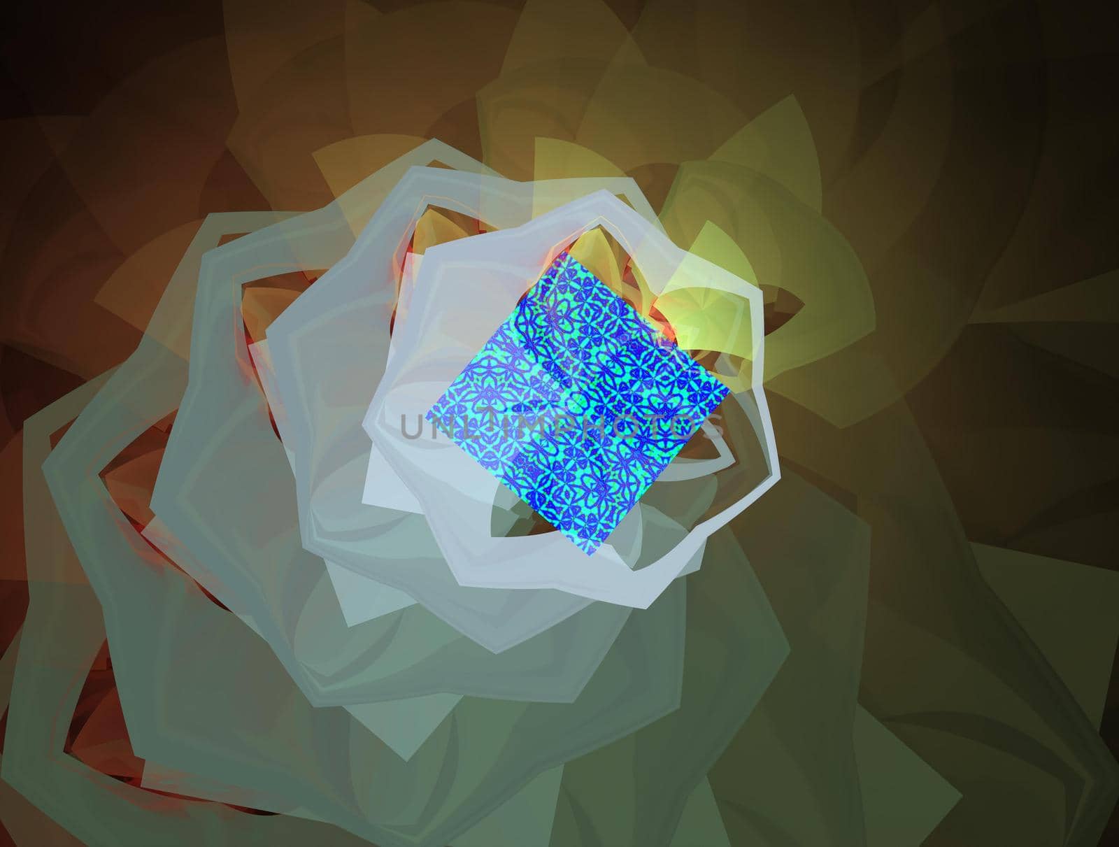 Imaginatory lush fractal texture image abstract background