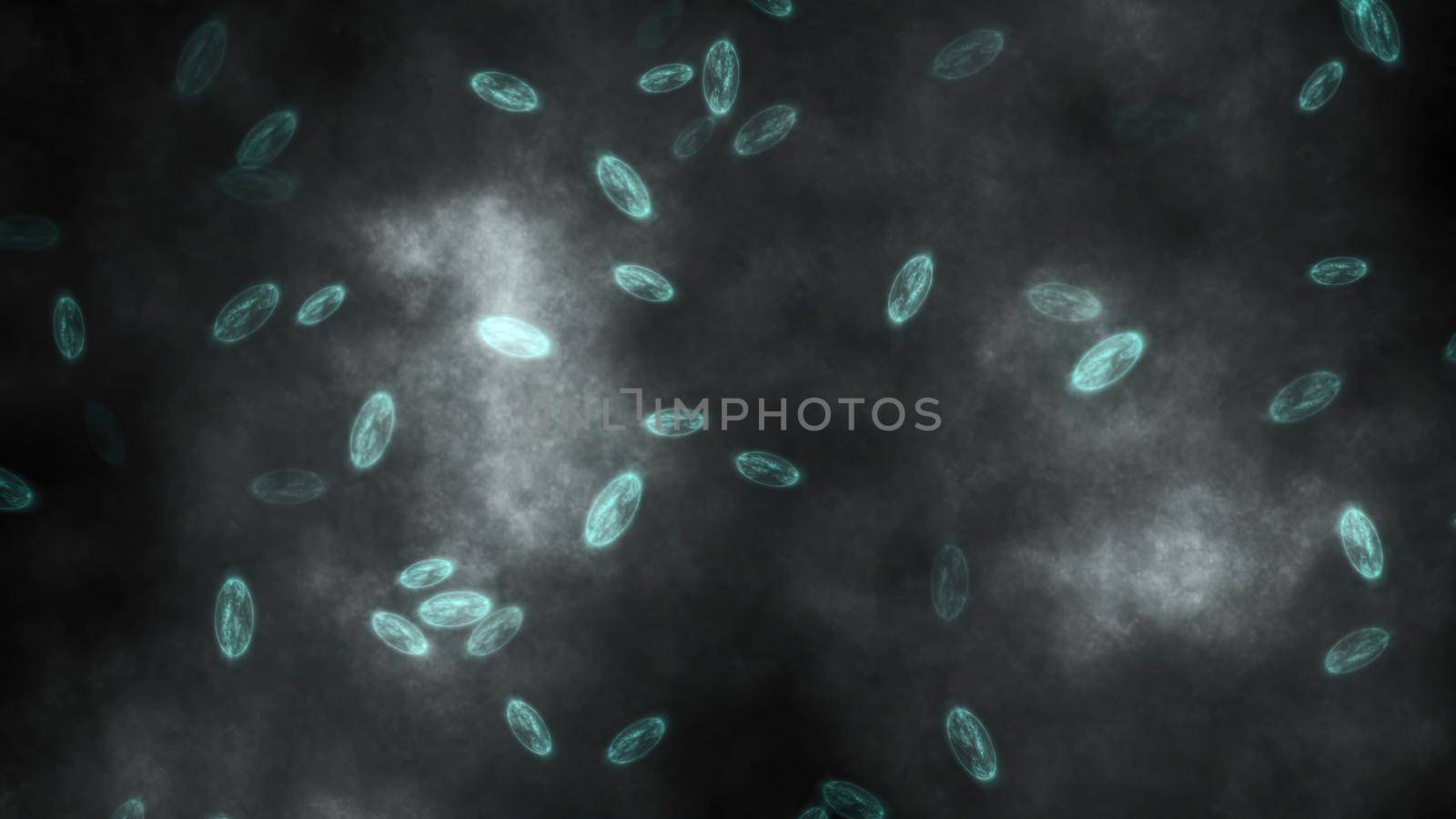 3d illustration - bacteria  in pond water by vitanovski