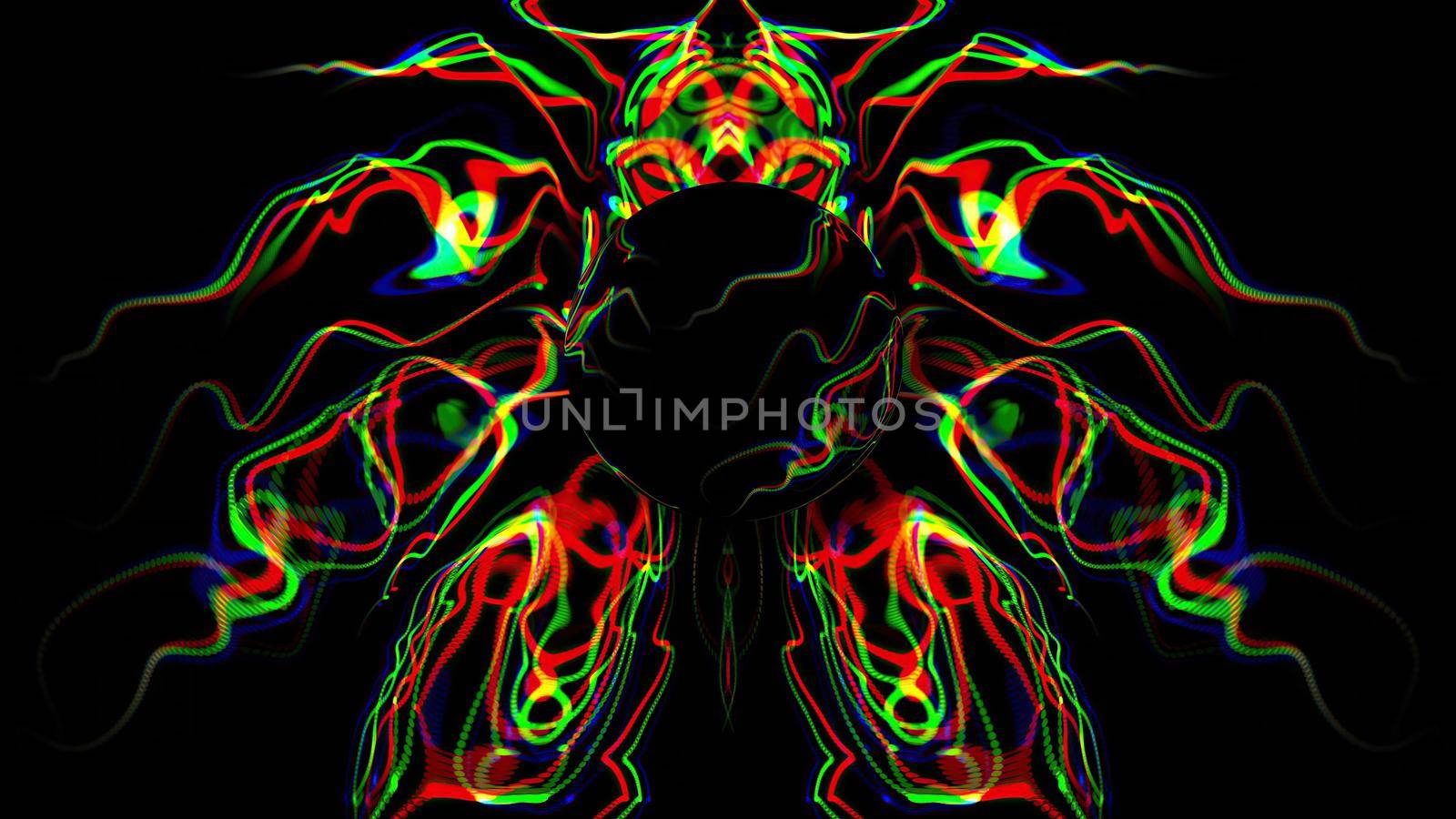 3d illustration of liquid abstract organic form